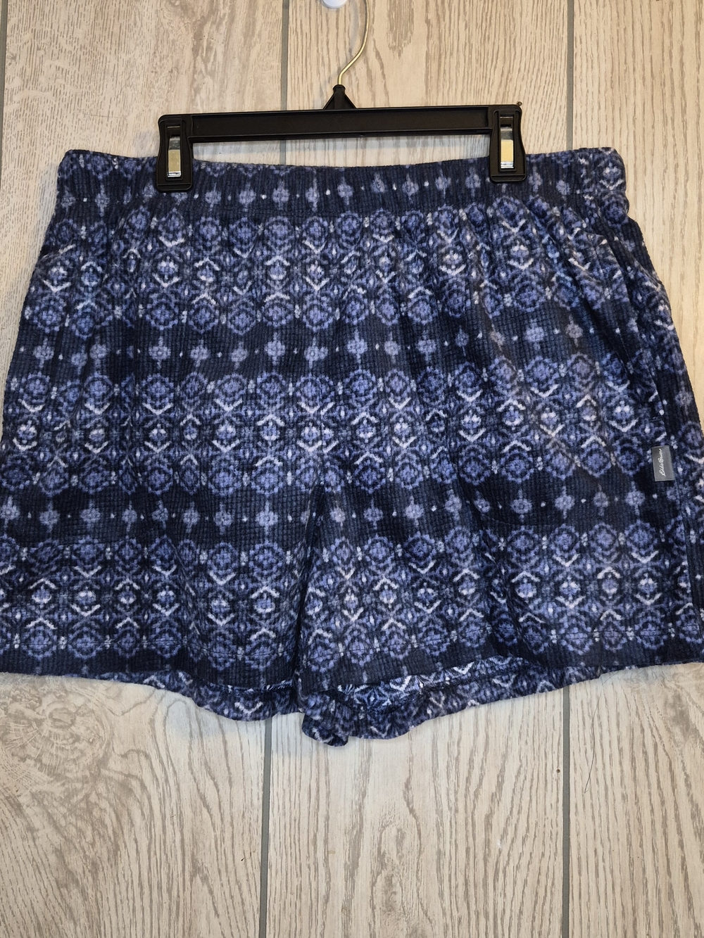 Eddie Bauer Navy & Light Blue Patterned Sleep Shorts
